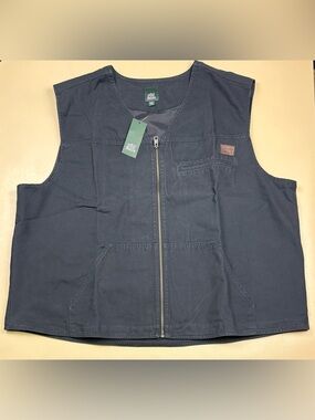 Wild Fable Black Utility Vest Zip Front Pockets Casual Size 2X NWT